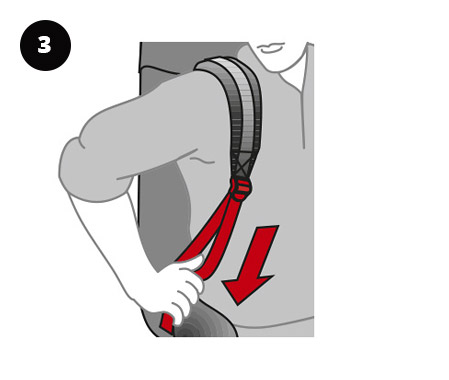 Schultergurte anziehen